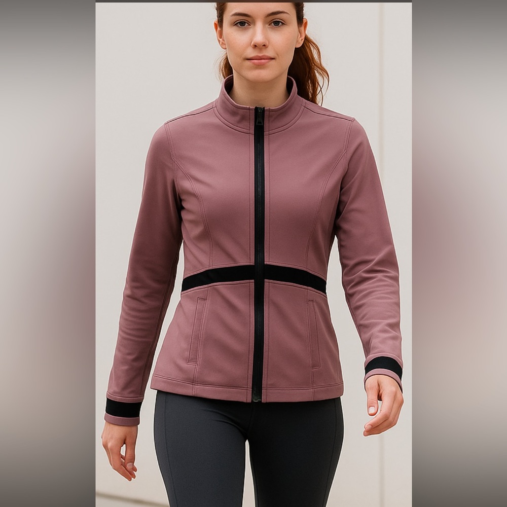 Lululemon Lilac & Black Zip Up Jacket With 3 Pockets